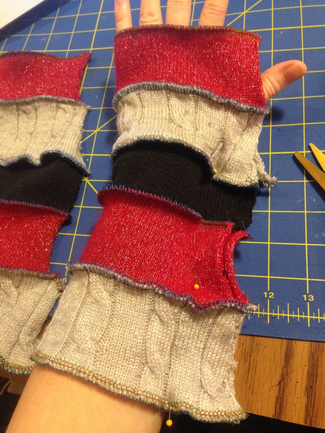 Refashioned Fingerless Gloves Tutorial | Diary of a MadMama